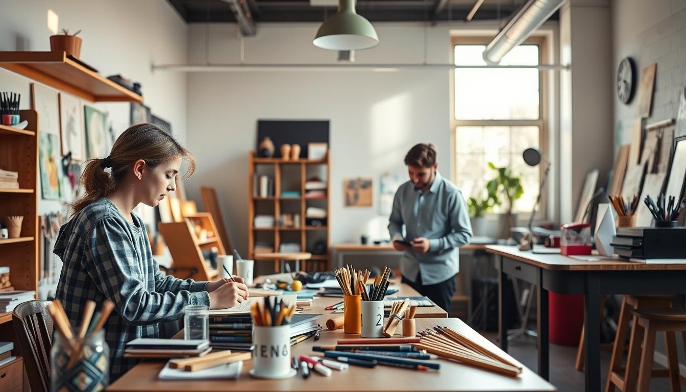 Student using a study guide to organize academic notes
